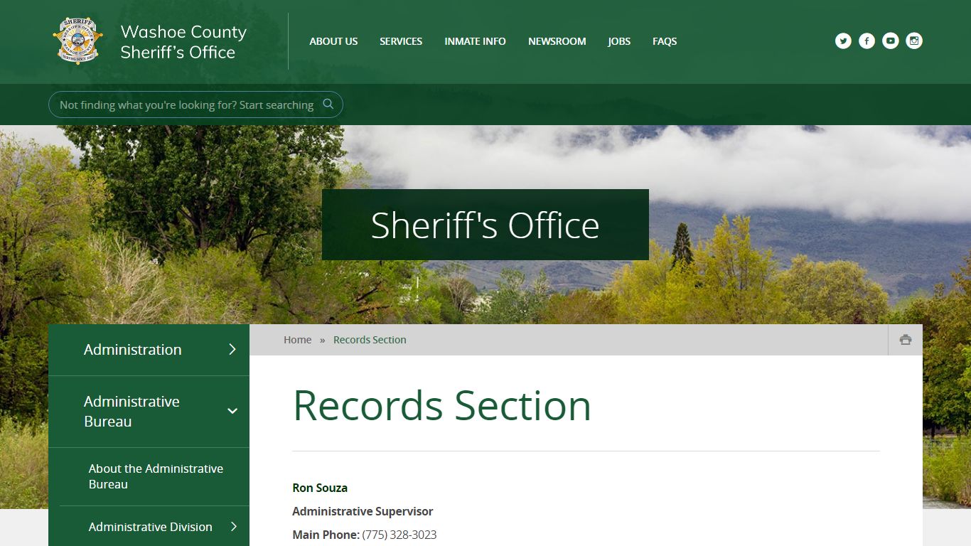 Records Section - Washoe County Sheriff's Office